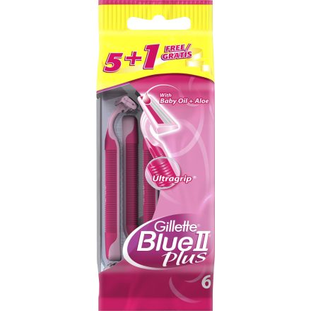 Gillette eldobható borotva női 6 db Blue II Plus