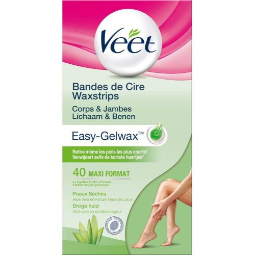   Veet hideggyanta csíkok 40 db+4 db törlőkendő Száraz bőrre Aloe Vera