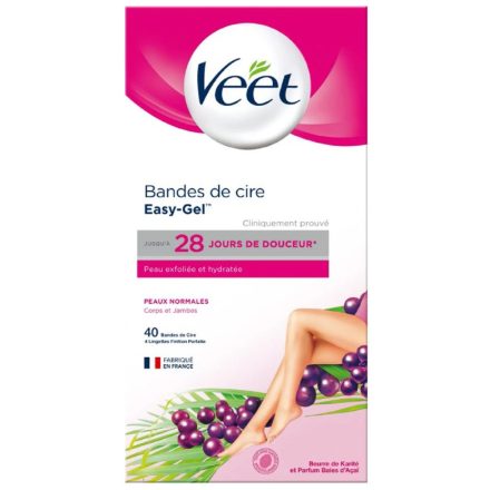Veet hideggyanta csíkok 40 db+4 db törlőkendő Normal Acai Berry