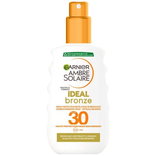   Garnier Ambre Solaire naptej pumpás FF 30 200 ml Ideal Bronze