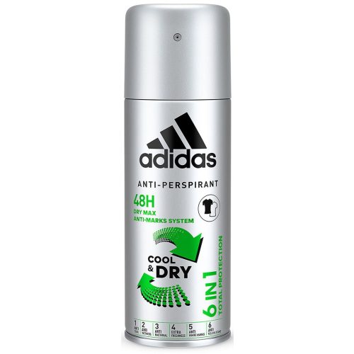 Adidas dezodor férfi 150 ml Cool&Dry 48h 6in1