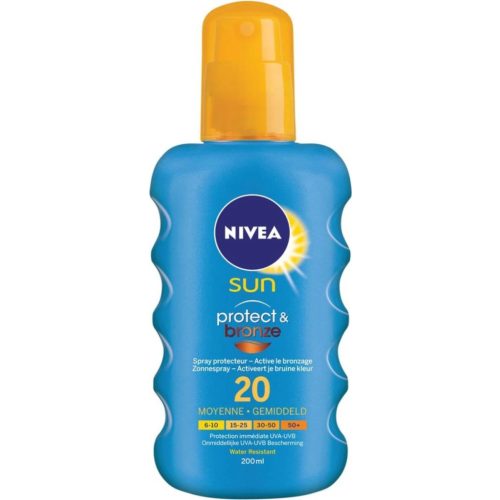 Nivea naptej pumpás FF 20 200 ml SUN Protect&Bronze