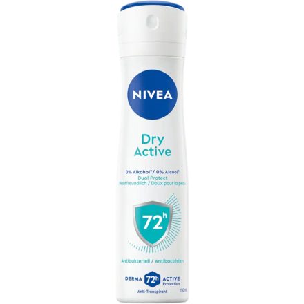 Nivea dezodor 150 ml Dry Active 0% Alkohol