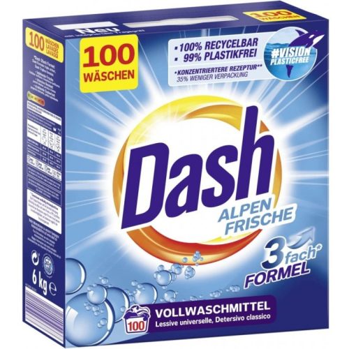 Dash mosópor dobozos 100 mosás 6 kg Alpine Fresh