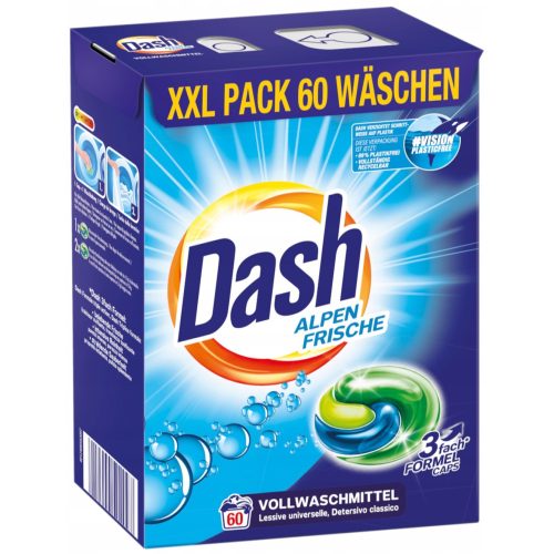 Dash folyékony kapszula 60 mosás 60 db 3in1 Alpine Fresh