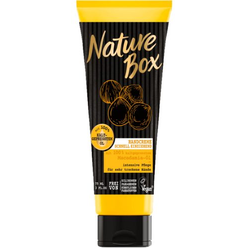 Nature Box kézkrém tubusos 75 ml Macadamia oil