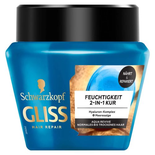 Gliss Kur hajmaszk tégelyes 300 ml Aqua Revive 2in1