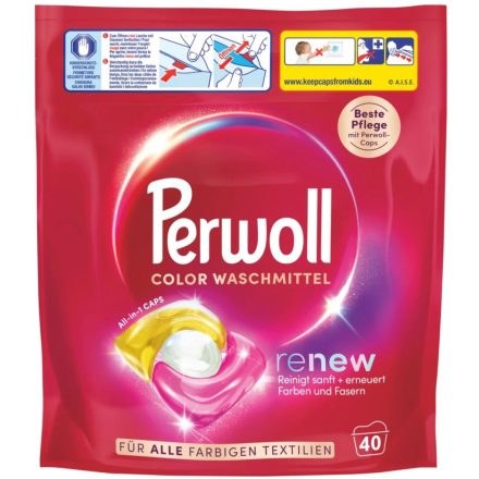 Perwoll folyékony kapszula 40 mosás 40 db Color Renew