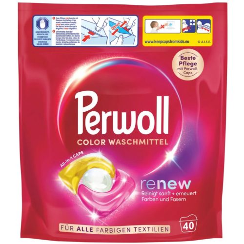 Perwoll folyékony kapszula 40 mosás 40 db Color Renew