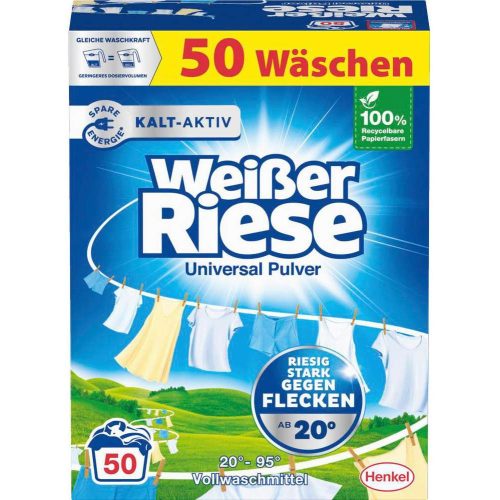   Weisser Riese mosópor dobozos 50 mosás 2,5 kg Universal Pulver