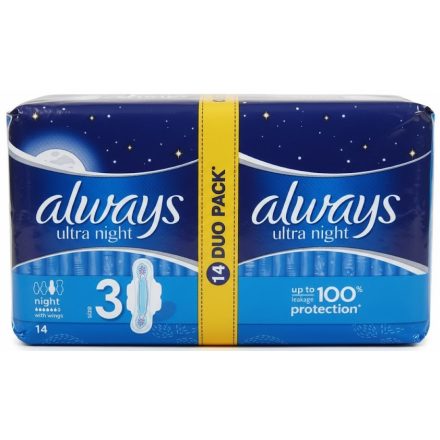 Always eü.betét 14 db Duo Ultra Night duo Size 3