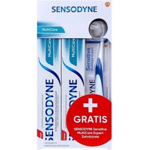 Sensodyne duopack 2x75 ml fogkrém MultiCare + gratis fogkefe