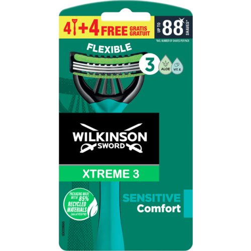 Wilkinson eldobható borotva férfi 4+4 db Flexible XTREME 3 Sensitive Comfort