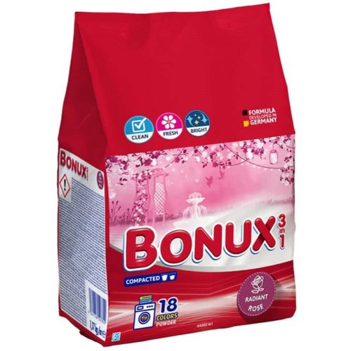 Bonux mosópor zacskós 18 mosás 1,17 kg 3in1 Color Rose