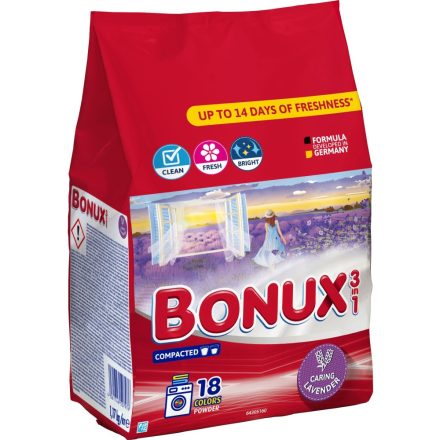 Bonux mosópor zacskós 18 mosás 1,17 kg 3in1 Color Lavender