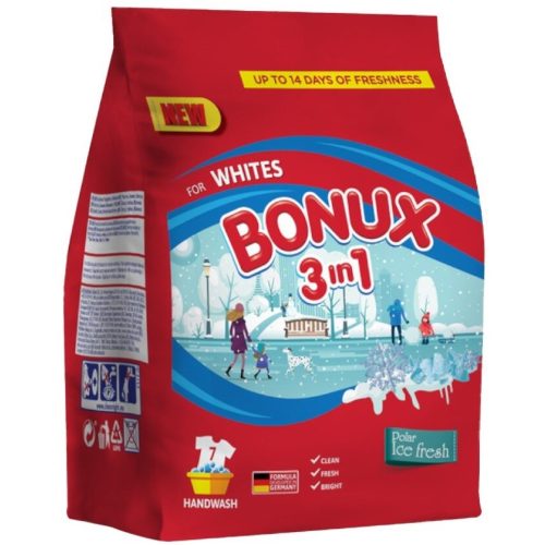 Bonux mosópor zacskós kézi 8 mosás 400 g 3in1 Polar Ice Fresh