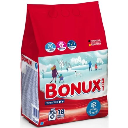 Bonux mosópor zacskós 18 mosás 1,17 kg 3in1 White Ice Fresh