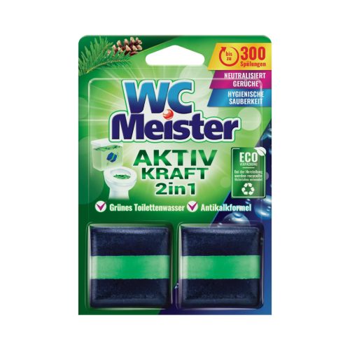 Wc Meister wc tartálytabletta twinpack 2*50 g - forest