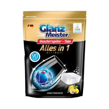Glanz Meister ECO Label Ultimate citromos mosogatógép tabletta All in One 90 db