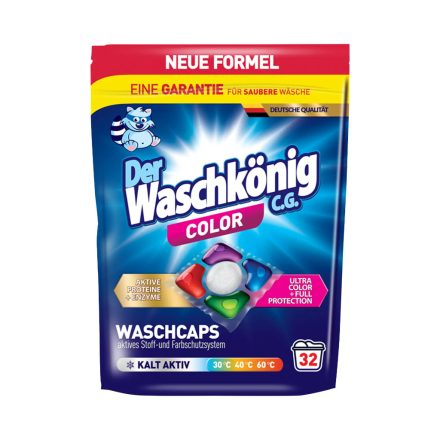 Der Waschkönig 5 kamrás gél-por mosókapszula 32 db - color