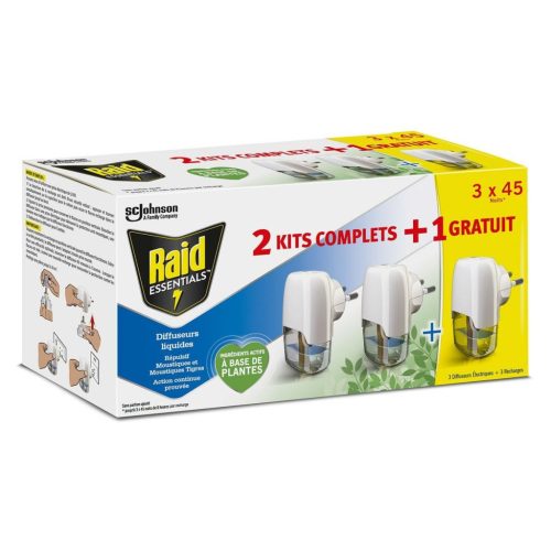   Raid légy és szúnyogirtó 3 db elektromos készülék + 3 db utántöltő triopack 3x45