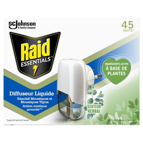   Raid légy és szúnyogirtó elektromos készülék+utántöltő 32 ml Herbal 45 éj