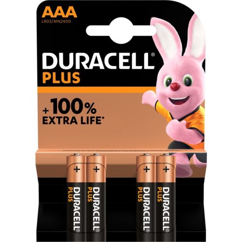 Duracell elem AAA 4 db-os Plus