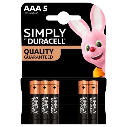 Duracell elem AAA 5 db-os Simply