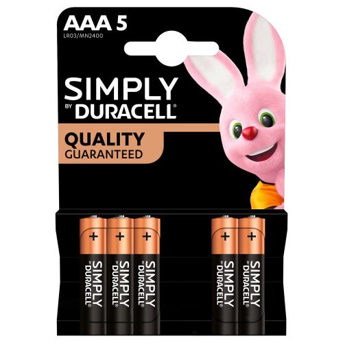 Duracell elem AAA 5 db-os Simply