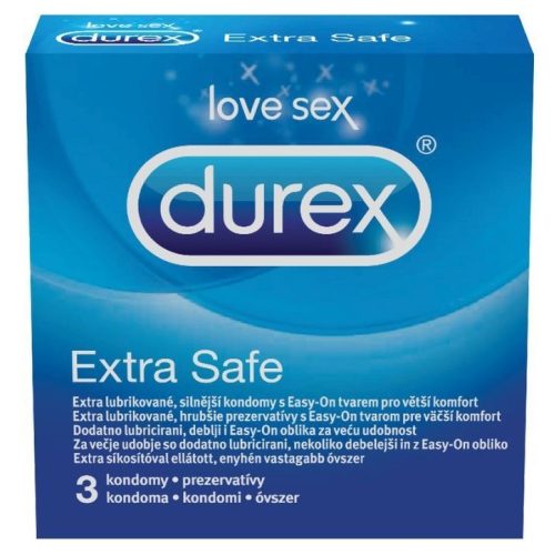 Durex óvszer 3 db Dry Extra Safe