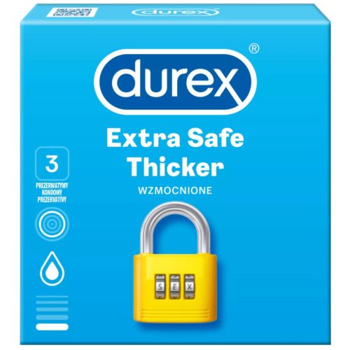 Durex óvszer 3 db Extra Safe Thicker