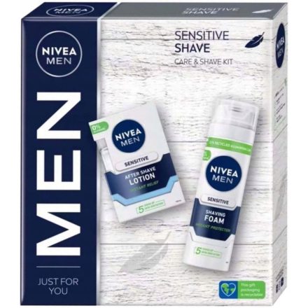 Nivea ajándékcsomag férfi Sensitive AS balzsam 100 ml+borotvahab 200ml