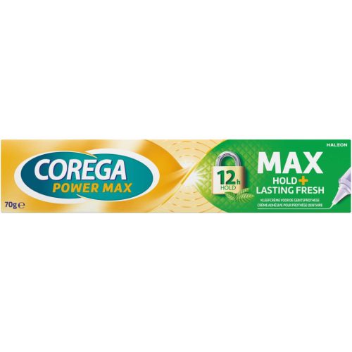 Corega műfogsor ragasztó 70 g Power Max Max Hold+Lasting Fresh