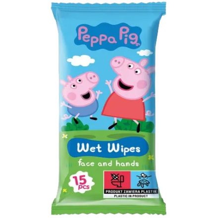 Peppa Malac szenzitív nedves babatörlőkendő 15 db-os