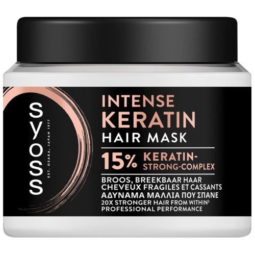 Syoss hajmaszk tégelyes 400 ml Intense Keratin