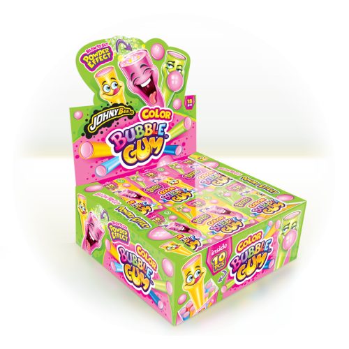 JOHNY BEE Color Bubble Gum + Powder Effect 35g (18 db/dp, 216 db/#)
