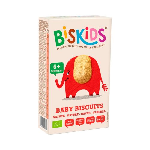 Biskids Baby Biscuits biokeksz 120g - natúr keksz gyerekeknek 6 hónapos kortól
