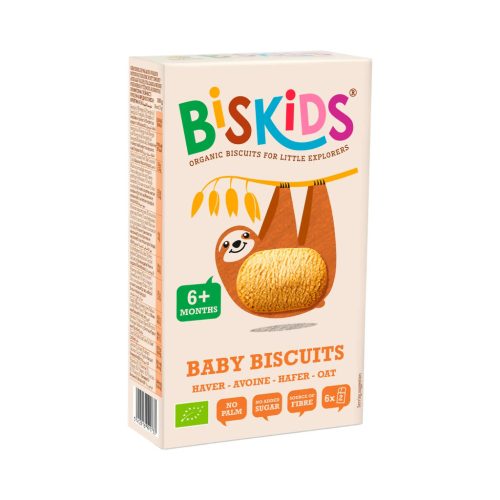 Biskids Baby Biscuits biokeksz 120g - zabkeksz gyerekeknek 6 hónapos kortól