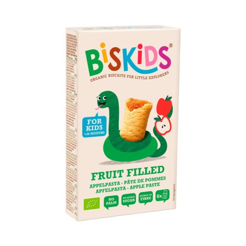 Biskids Fruit Filled biokeksz 120g - almapürével töltve 36 hónapos kortól