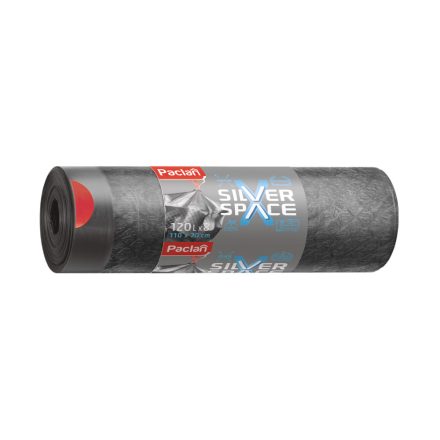 Paclan Silver Space zárószalagos szemeteszsák 120l (*8zsák) 70cm*110cm 38my