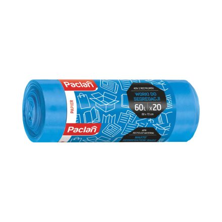 Paclan Szelektív papír gyűjtő szemeteszsák 60l (*20zsák) 50cm*72cm 11my