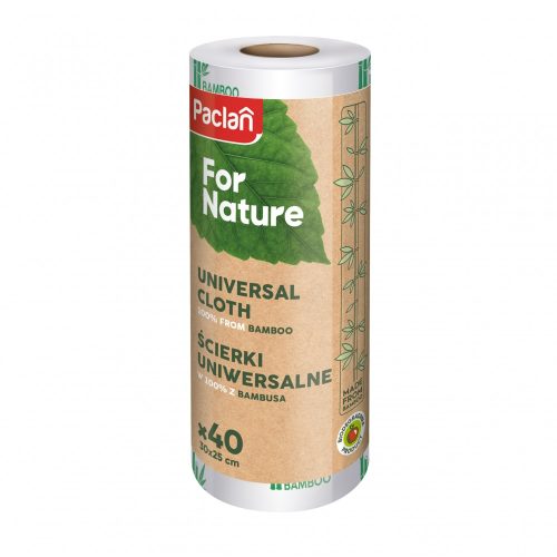 Paclan for Nature bambusz törlőrkendő tekercsen 40cm*25cm 40 db