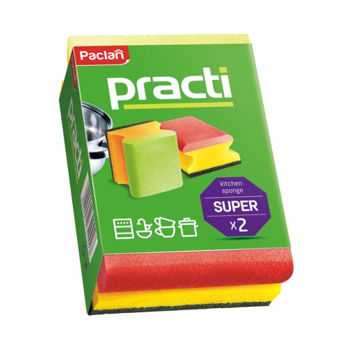 Paclan Practi Super formázott mosogatószivacs 2 db
