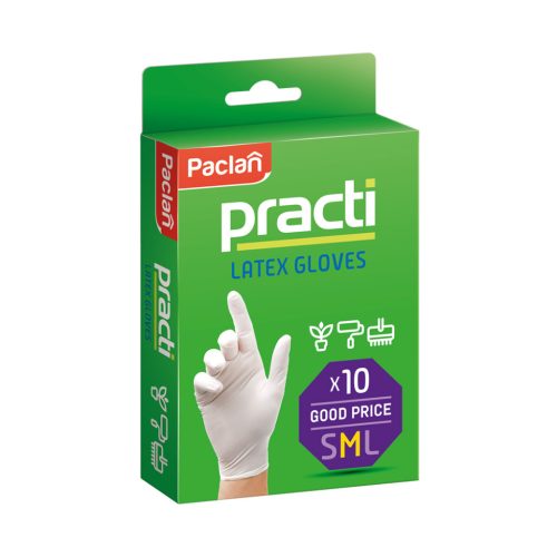 Paclan Latex kesztyű 10db - M 90/70my