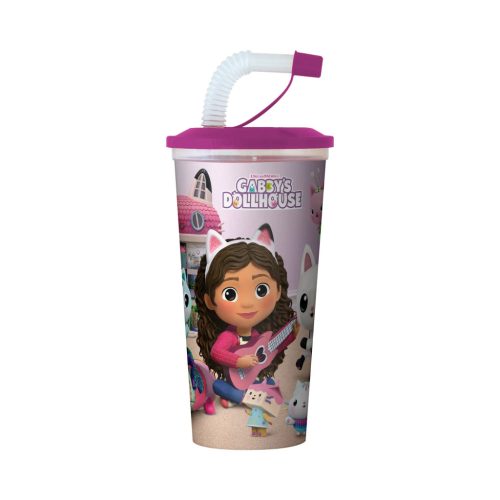   Szívószálas pohár csokis keksszel 10g - Gabby's Dollhouse