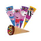 Meglepetés tölcsér mogyorókrémmel töltve, drazséval 25g - Peppa Malac