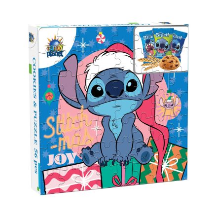 Puzzle csokis sütivel 50g - Stitch Karácsony