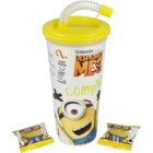 Szívószálas pohár csokis keksszel 10g - Minyonok