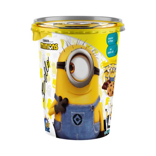 Pohár csokis keksszel, matricával 55g - Minyonok