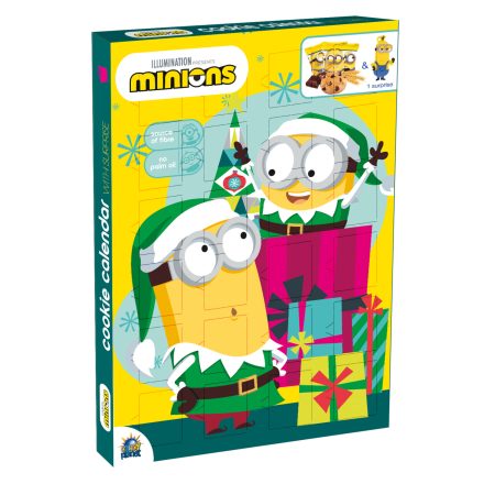 Adventi naptár sütivel és meglepetés figurával 132g - Minyonok